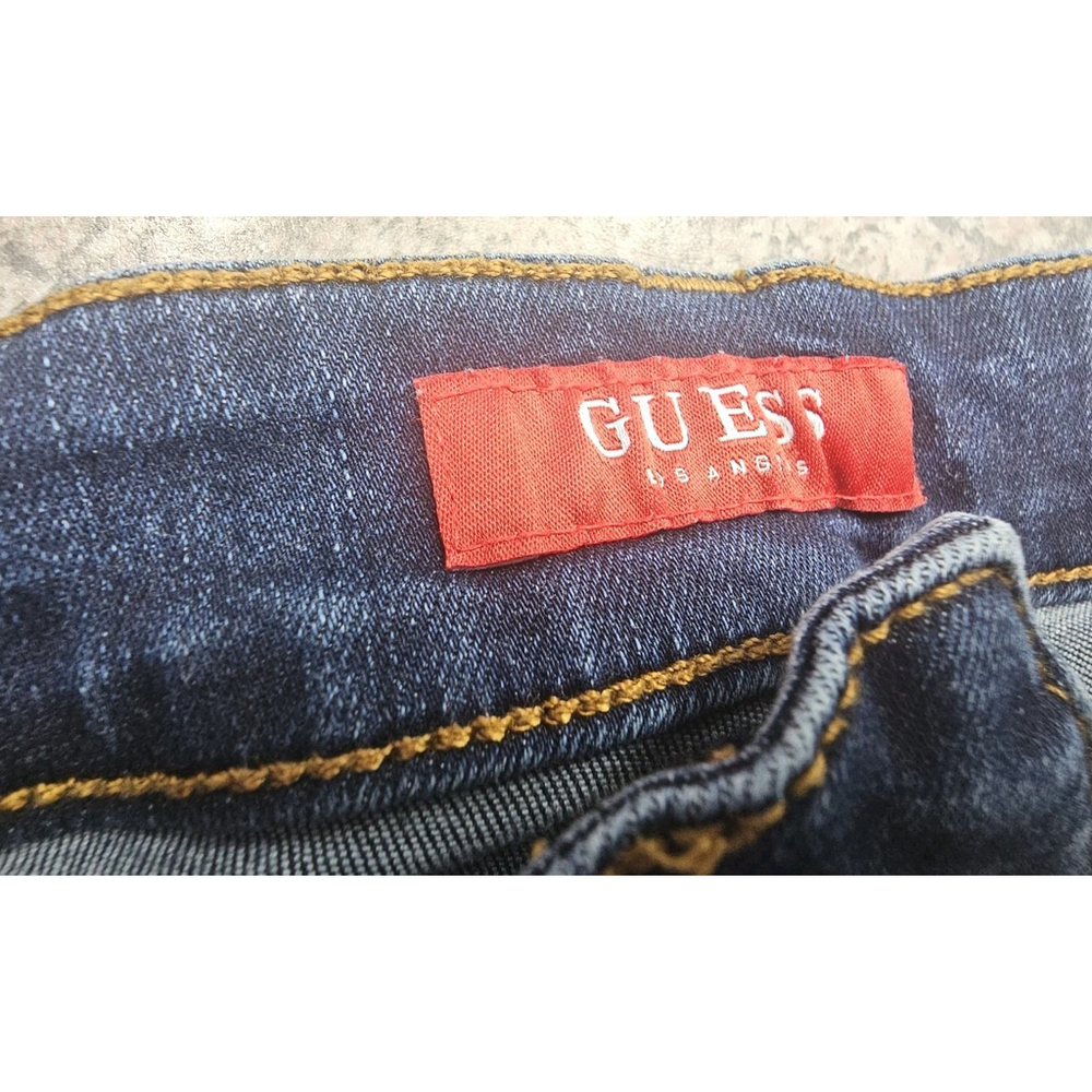 Guess Womens High Rise Skinny Dark Blue Jeans Size 26 - Picture 4 of 15